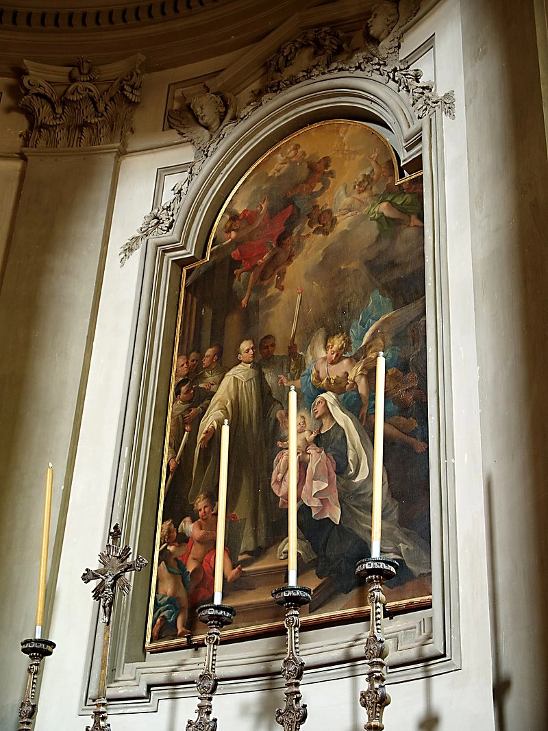 Santa Francesca Romana, pala d'altare nella chiesa di IN CHIESA DEGLI OLIVETANI MONTEMORCINO NUOVO